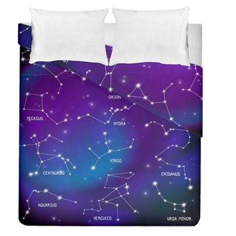 Realistic Night Sky With Constellations Duvet Cover Double Side (Queen Size) from ArtsNow.com