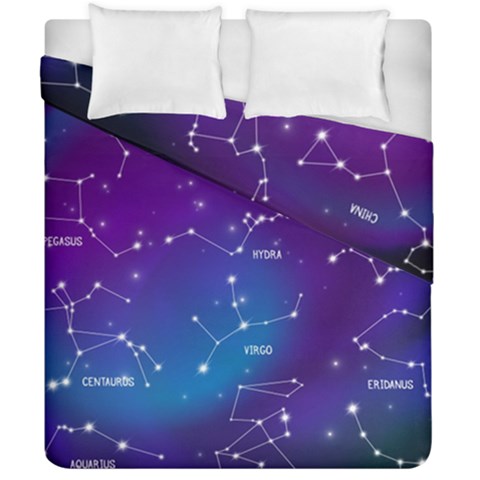 Realistic Night Sky With Constellations Duvet Cover Double Side (California King Size) from ArtsNow.com
