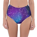 Realistic Night Sky With Constellations Reversible High-Waist Bikini Bottoms