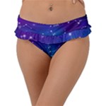 Realistic Night Sky With Constellations Frill Bikini Bottoms
