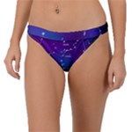 Realistic Night Sky With Constellations Band Bikini Bottoms