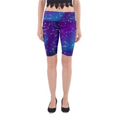 Realistic Night Sky With Constellations Yoga Cropped Leggings from ArtsNow.com