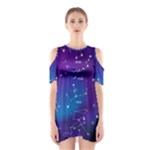 Realistic Night Sky With Constellations Shoulder Cutout One Piece Dress