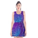Realistic Night Sky With Constellations Scoop Neck Skater Dress