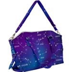 Realistic Night Sky With Constellations Canvas Crossbody Bag