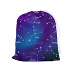 Realistic Night Sky With Constellations Drawstring Pouch (XL)