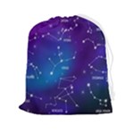 Realistic Night Sky With Constellations Drawstring Pouch (2XL)