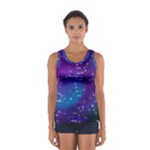 Realistic Night Sky With Constellations Sport Tank Top 