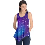 Realistic Night Sky With Constellations Sleeveless Tunic