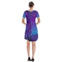Short Sleeve V-neck Flare Dress 