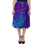 Realistic Night Sky With Constellations Classic Midi Skirt