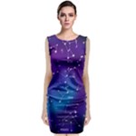 Realistic Night Sky With Constellations Classic Sleeveless Midi Dress
