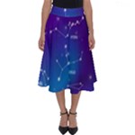 Realistic Night Sky With Constellations Perfect Length Midi Skirt
