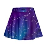 Realistic Night Sky With Constellations Mini Flare Skirt