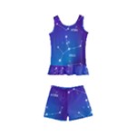 Realistic Night Sky With Constellations Kids  Boyleg Swimsuit