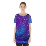 Realistic Night Sky With Constellations Skirt Hem Sports Top