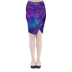 Realistic Night Sky With Constellations Midi Wrap Pencil Skirt from ArtsNow.com