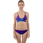 Realistic Night Sky With Constellations Wrap Around Bikini Set