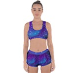 Realistic Night Sky With Constellations Racerback Boyleg Bikini Set