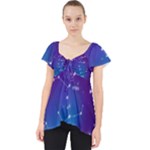 Realistic Night Sky With Constellations Lace Front Dolly Top