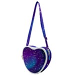 Realistic Night Sky With Constellations Heart Shoulder Bag