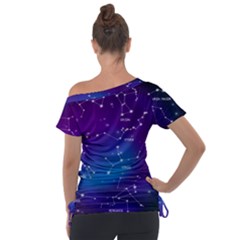 Off Shoulder Tie-Up T-Shirt 