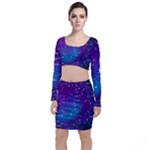Realistic Night Sky With Constellations Top and Skirt Sets