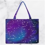 Realistic Night Sky With Constellations Zipper Medium Tote Bag