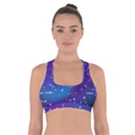 Realistic Night Sky With Constellations Cross Back Sports Bra