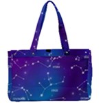 Realistic Night Sky With Constellations Canvas Work Bag