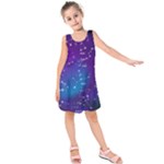 Realistic Night Sky With Constellations Kids  Sleeveless Dress