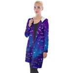 Realistic Night Sky With Constellations Hooded Pocket Cardigan