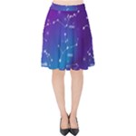 Realistic Night Sky With Constellations Velvet High Waist Skirt