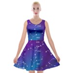 Realistic Night Sky With Constellations Velvet Skater Dress