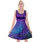 Realistic Night Sky With Constellations Reversible Velvet Sleeveless Dress