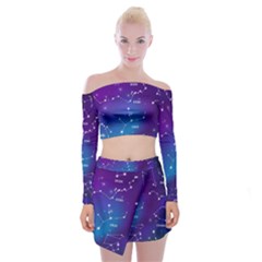 Off Shoulder Top with Mini Skirt Set 