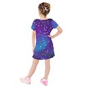 Kids  Short Sleeve Velvet Dress 