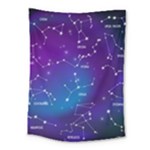 Realistic Night Sky With Constellations Medium Tapestry