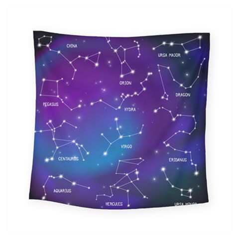 Realistic Night Sky With Constellations Square Tapestry (Small) from ArtsNow.com