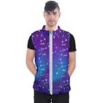 Realistic Night Sky With Constellations Men s Puffer Vest