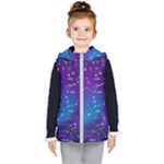 Realistic Night Sky With Constellations Kids  Hooded Puffer Vest