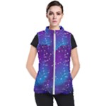 Realistic Night Sky With Constellations Women s Puffer Vest