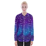 Realistic Night Sky With Constellations Womens Long Sleeve Shirt
