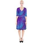 Realistic Night Sky With Constellations Wrap Up Cocktail Dress