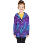 Realistic Night Sky With Constellations Kids  Double Breasted Button Coat