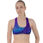 Realistic Night Sky With Constellations Criss Cross Racerback Sports Bra