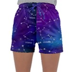 Realistic Night Sky With Constellations Sleepwear Shorts
