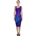 Realistic Night Sky With Constellations Sleeveless Pencil Dress