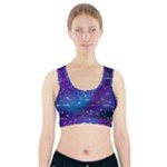 Realistic Night Sky With Constellations Sports Bra With Pocket