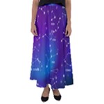 Realistic Night Sky With Constellations Flared Maxi Skirt